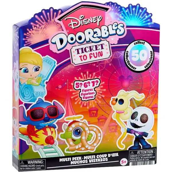 Disney Doorables Ticket to Fun MULTI Peek Mystery Pack [5, 6 OR 7 RANDOM Figures]