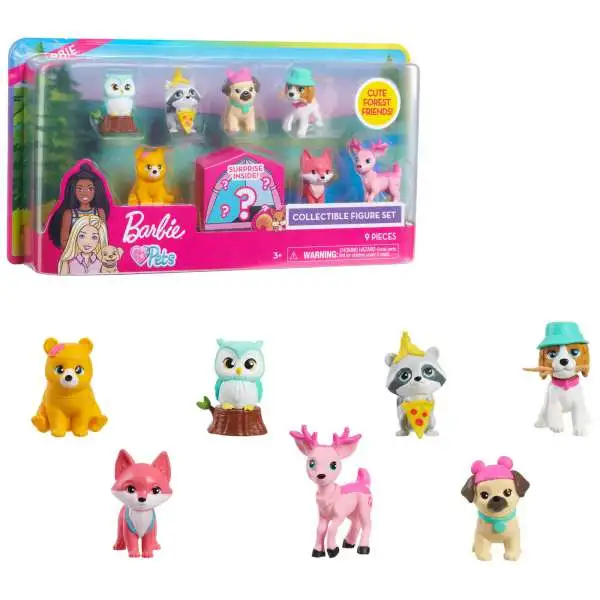 Barbie Pets Cute Forest Friends Mini Figure 7-Pack
