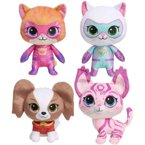 Disney Junior SuperKitties Bitsy, Ginny, Willa & Mr. Puppypaws Exclusive 7-Inch Plush Collector 4-Pack Set