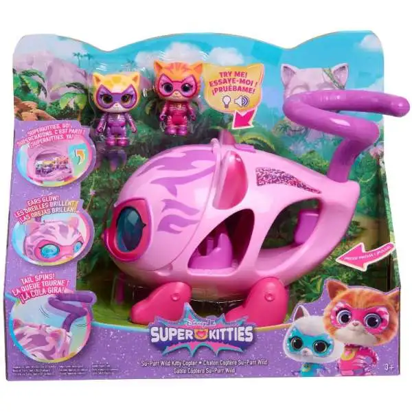 Disney Junior SuperKitties Su-Purr Wild Kitty Copter Vehicle & Figures