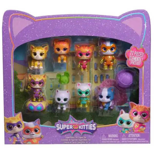 Disney Junior SuperKitties, Go! Exclusive Figure Set [11 Pieces!]