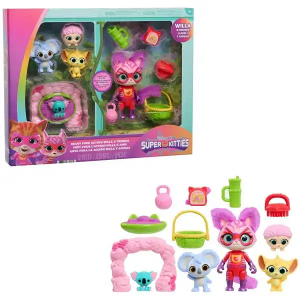 Disney Junior SuperKitties Ready Furr Action Willa & Friends Playset