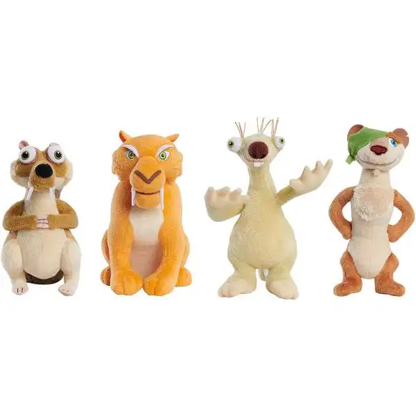 Ice Age Diego, Scrat, Sid & Buck Exclusive 7-Inch Set of 4 Plush