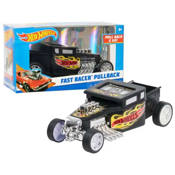 Hot Wheels Fast Racer Pullback Bone Shaker Pullback Car [Black]