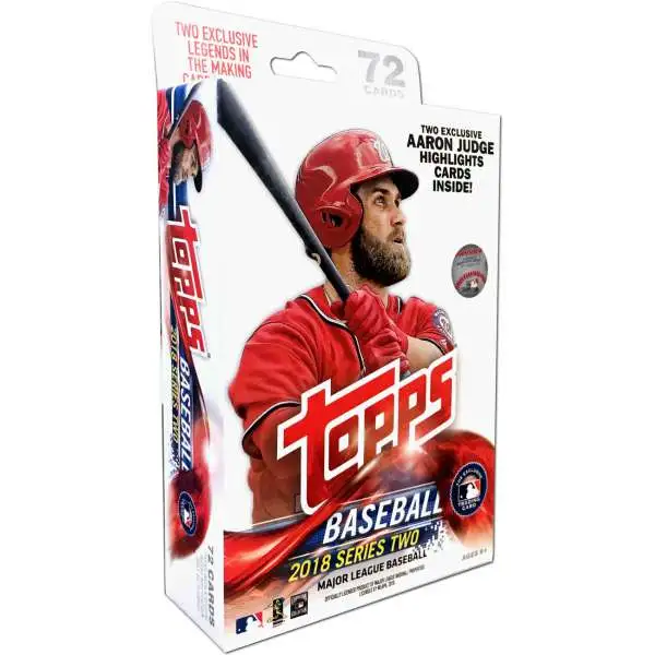 MLB Topps 2018 Series 2 Baseball Trading Card HANGER Box [72 Cards]