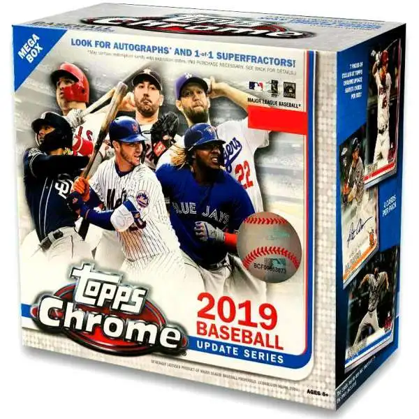 MLB Topps 2019 Chrome Baseball Update Trading Card MEGA Box [7 Packs]
