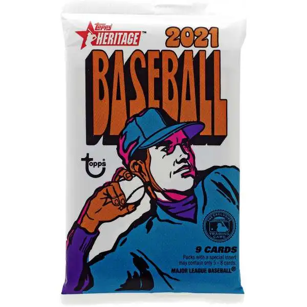 MLB Topps 2021 Heritage Baseball Trading Card BLASTER Pack [9 Cards]