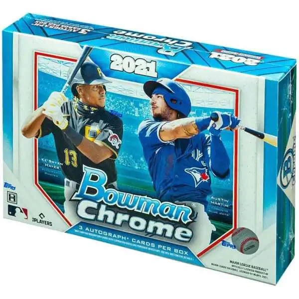 MLB Bowman 2021 Chrome Baseball Trading Card HOBBY Box [HTA Choice, 3 Autographs!]