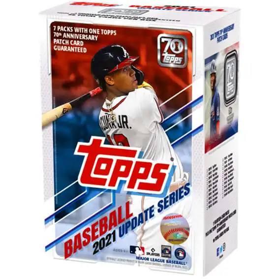 MLB Topps 2021 Update Series Baseball Trading Card BLASTER Box [7 Packs + Patch Card]