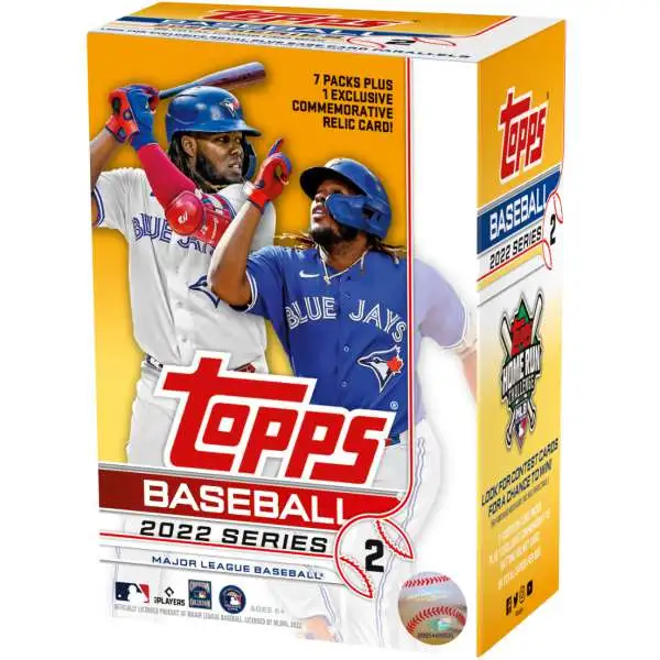 MLB Topps 2022 Series 2 Baseball Trading Card BLASTER Box [7 Packs Plus 1 Exclusive Commemorative Relic Card]