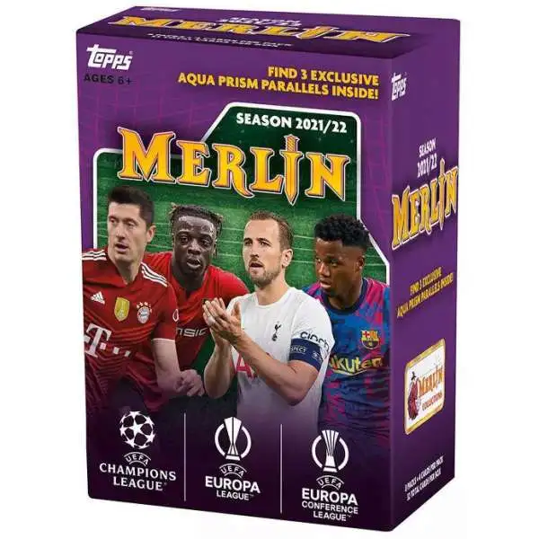 UEFA Champions League Topps 2021-22 Merlin Collection Soccer Trading Card BLASTER Box [8 Packs]