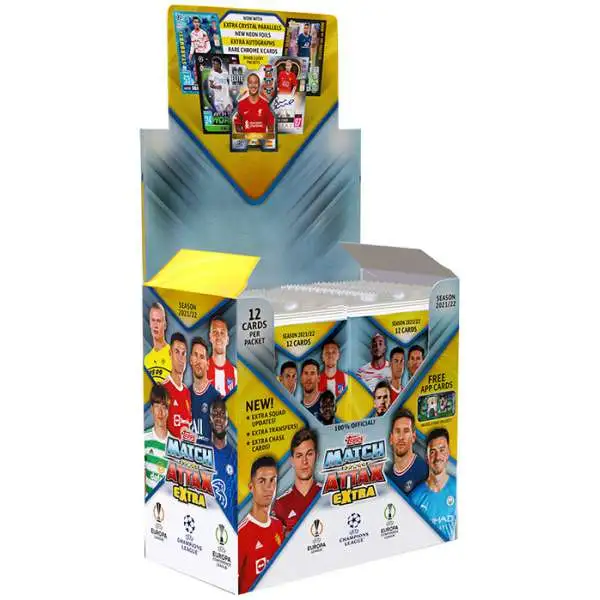 UEFA Match Attax Extra 2021-22 Soccer Season Trading Card RETAIL Box [24 Packs]