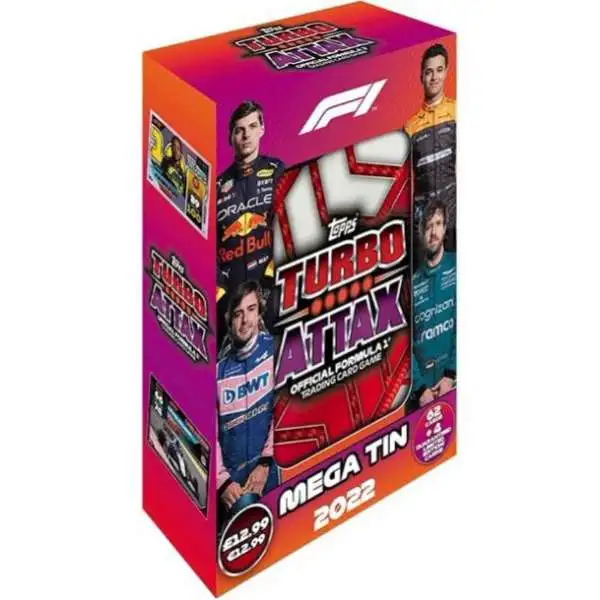 Formula 1 Turbo Attax 2022 Racing RED Trading Card Mega Tin [Super Elite]