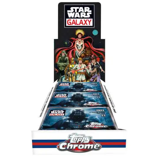 Star Wars Topps Chrome 2022 Galaxy Trading Card HOBBY Box [Look for 1 Autograph & Original Artist Sketch Cards!]