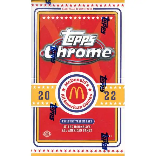 Basketball 2022 Chrome McDonald's All American Trading Card HOBBY Box [20 Packs, 2 Autographs!]