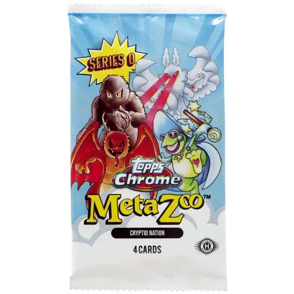 MetaZoo Trading Card Game Chrome Series 0 Cryptid Nation Trading Card HOBBY Pack [4 Cards]