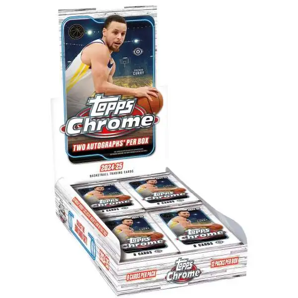NBA Topps 2024-25 Chrome Basketball Trading Card HOBBY Box 12