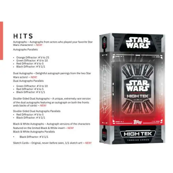Star Wars Topps High-Tek Hobby Box [2 Numbered Parallels per Box]
