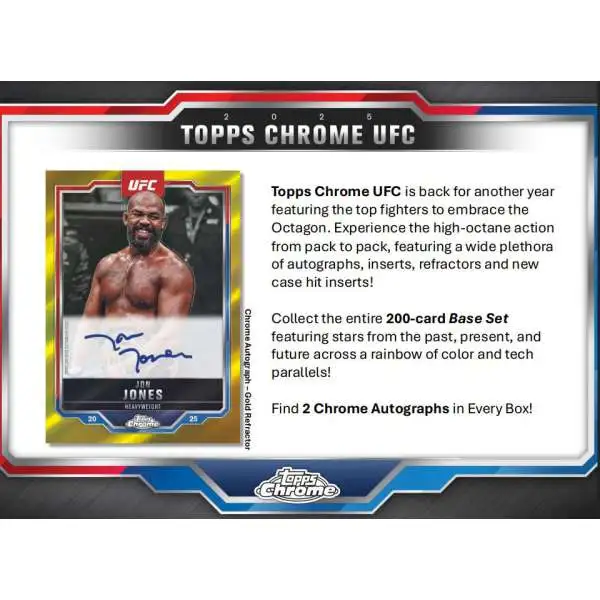 2025 Topps Chrome UFC Trading Card HOBBY Pack [8 Cards]
