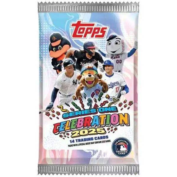 MLB Topps 2025 Series 1 Celebration Baseball Trading Card MEGA Pack [14 Cards]