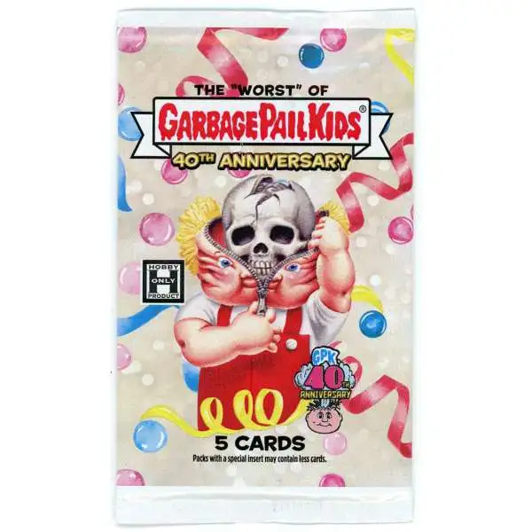 Garbage Pail Kids 40th Anniversary Worst of 2025 Trading Card HOBBY Pack [5 Cards]