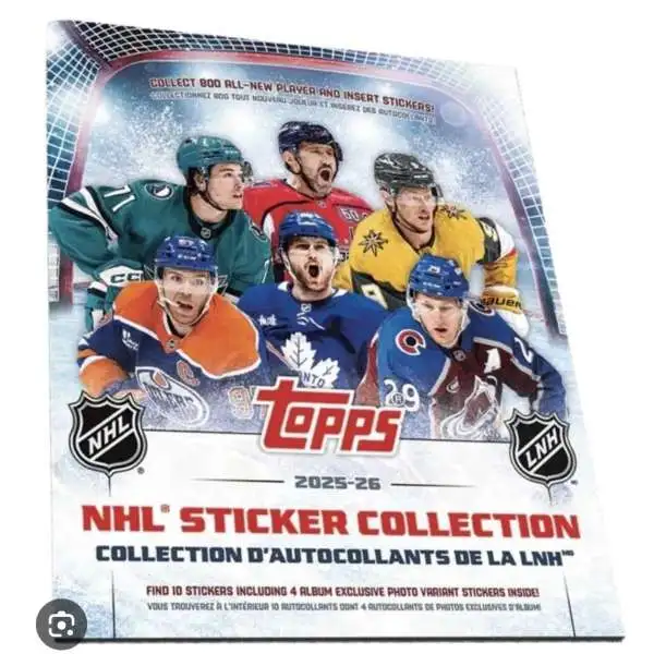 2025-26 Topps NHL Sticker Collection Sticker Album