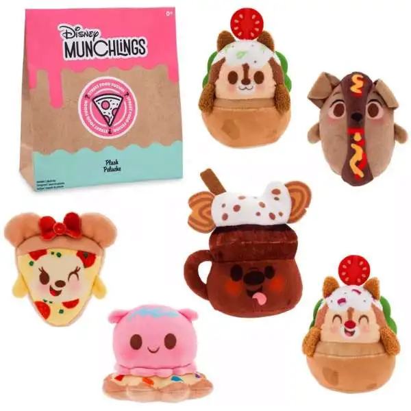 Disney Munchlings Micro Plush Street Food Fusion 4-Inch Mystery Pack