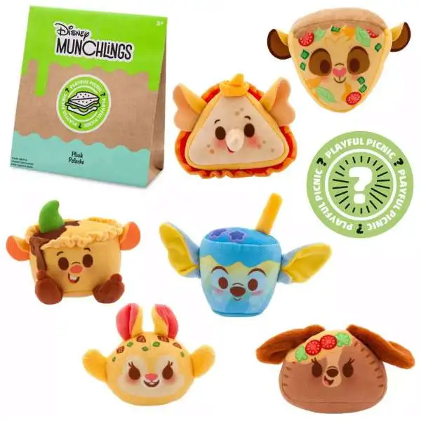 Disney Munchlings Micro Plush Playful Picnic 4-Inch Mystery Pack