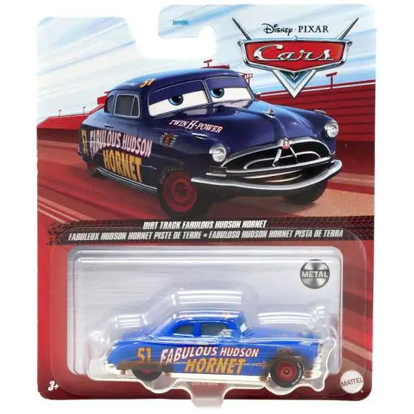 Disney / Pixar Cars Cars 3 Metal Dirt Track Fabulous Hudson Hornet Diecast Car [Damaged Package]