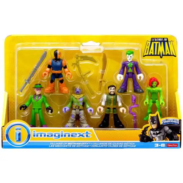Fisher Price DC Imaginext Legends of Batman Villains of Gotham City Figure 6-Pack [Joker, Poison Ivy, Slade, Riddler, Ra's al Ghul & Scarecrow]