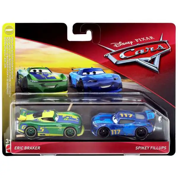 Disney / Pixar Cars Cars 3 "Next-Gen" Piston Cup Racers Eric Braker & Spikey Fillups Diecast 2-Pack
