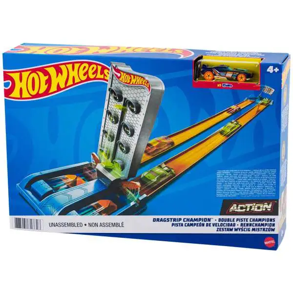 NEW Hot Wheels Energy Track Set Double Loop Racing Play Set & 1