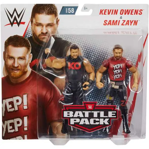 WWE Wrestling Battle Pack Series 58 Kevin Owens & Sami Zayn Action Figure 2-Pack