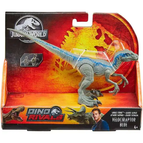 Jurassic World Fallen Kingdom Dino Rivals Velociraptor Blue Action Figure [Savage Strike, Leap]