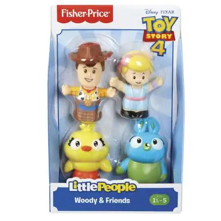 Fisher Price Toy Story 4 Little People Woody, Bo Pepp, Bunny & Ducky Exclusive Figure 4-Pack