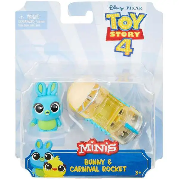 Disney / Pixar Toy Story 4 MINIS Bunny & Carnival Rocket Mini Figure & Vehicle