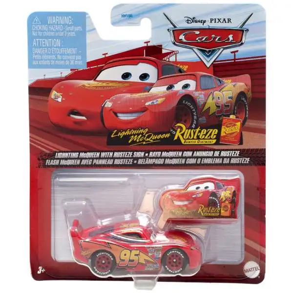 Disney / Pixar Cars Lightning McQueen Diecast Car [with Rusteze Sign]