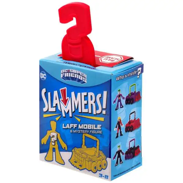 Fisher Price DC Super Friends Imaginext Slammers Laff Mobile 3-Inch Mystery Vehicle & Figure