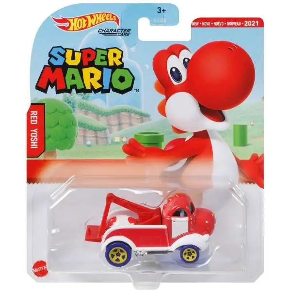 Hot Wheels Super Mario Character Cars Red Yoshi Diecast Car