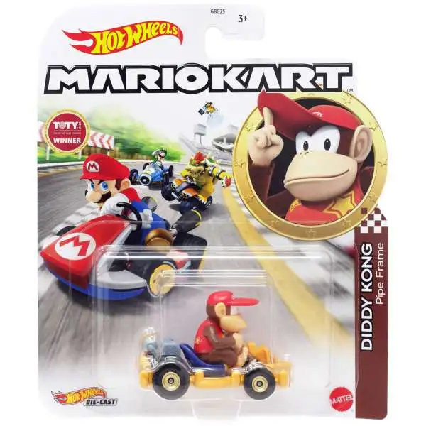 Hot Wheels Mario Kart Diddy Kong Diecast Car [Pipe Frame]