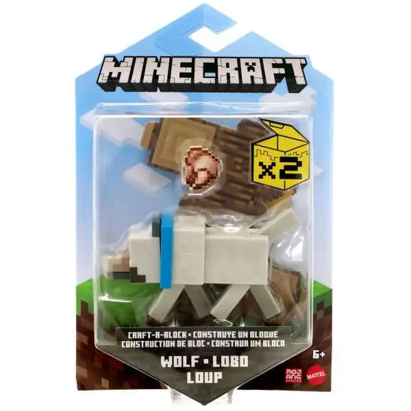 Minecraft Diamond Level Wolf 5.5 Action Figure Mattel Toys - Toywiz