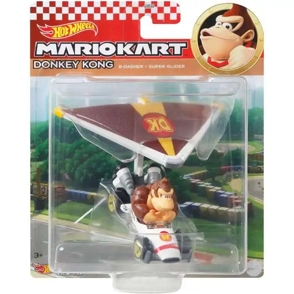 Hot Wheels Mario Kart Glider Donkey Kong Diecast Car [B-Dasher + Super Gilder]