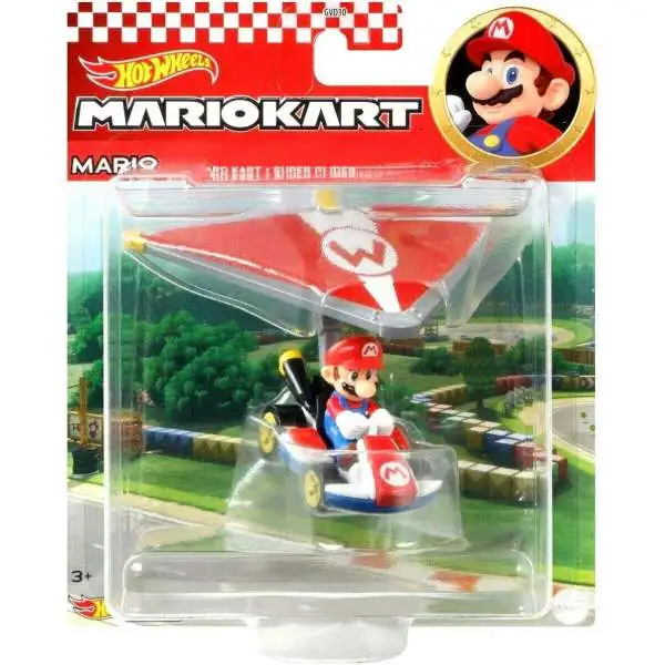 Hot Wheels Mario Kart Glider Mario Diecast Car [Standard Kart + Super Glider]