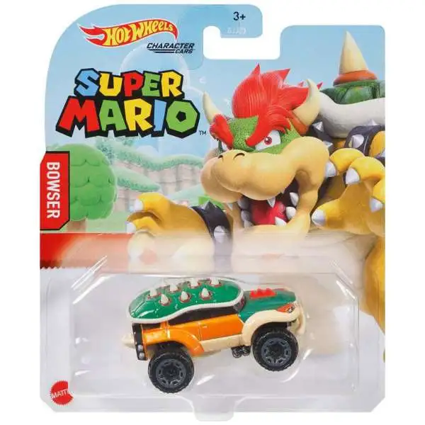 Hot Wheels Super Mario Character Cars Bowser Diecast Car [2023, Damaged Package]