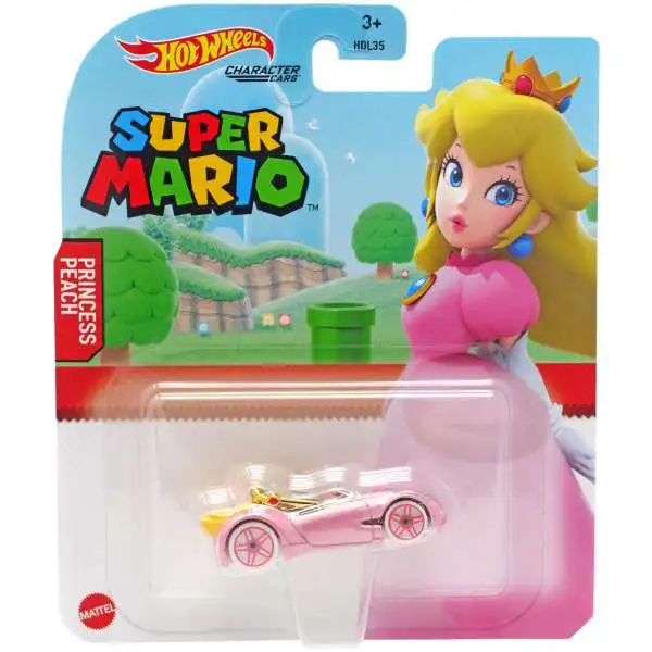 Hot Wheels Mario Kart Character Cars Princess Peach Diecast Car [2022]
