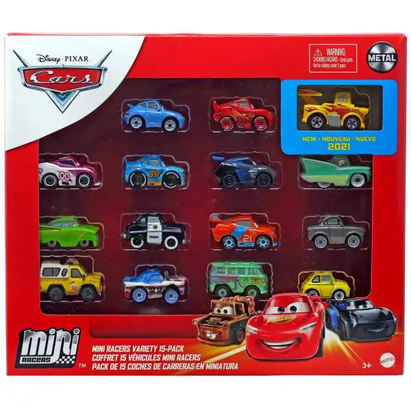 Disney / Pixar Cars Die Cast Metal Mini Racers Mini Racers Variety Exclusive Car 15-Pack [2021]
