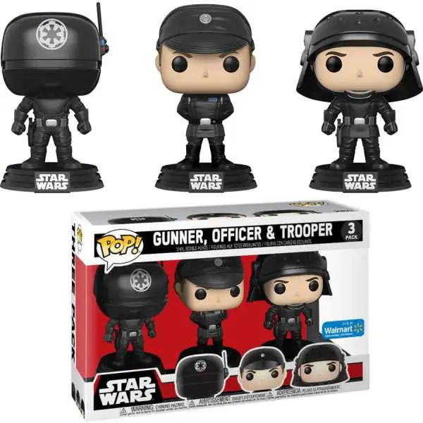 Funko POP! Star Wars Gunner, Officer & Trooper Exclusive Vinyl Bobble Head 3-Pack