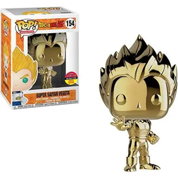 Funko Dragon Ball Z POP! Animation Super Saiyan Vegeta Vinyl Figure #154 [Gold Chrome]