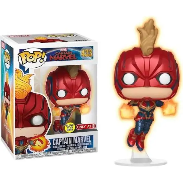 Funko The Marvels POP! Captain Marvel Vinyl Figure #433 [Glow-in-the-Dark]