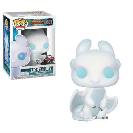 Funko How to Train Your Dragon The Hidden World POP! Movies Light Fury Exclusive Vinyl Figure #687 [Glitter, Damaged Package]